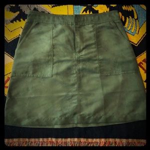 Banana Republic Olive Green Suede Skirt size 4